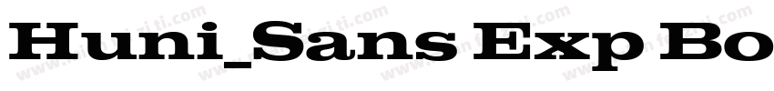 Huni_Sans Exp Bold Regular字体转换